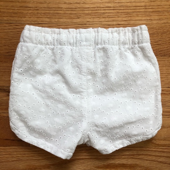 Cat & Jack White Eyelet Drawstring Shorts - Picture 3 of 8